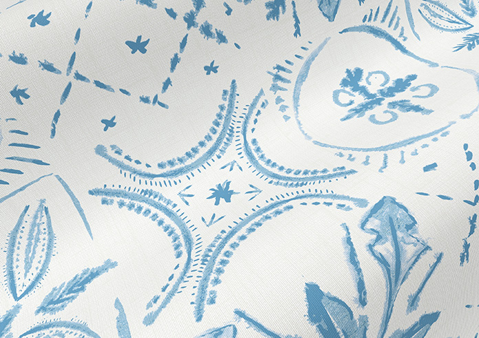 Moroccan Tiles, Vivid Blue - Twist&Fit Roller Blind - Image 4
